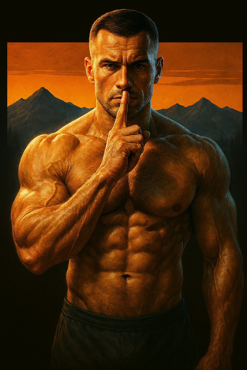 Ilustración de atleta en silencio